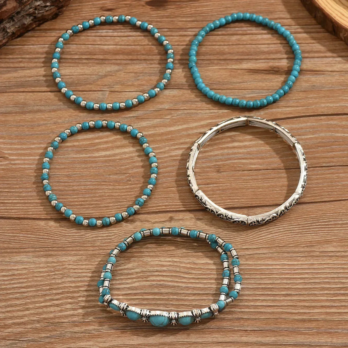 Turquoise Beaded Bracelet Set – view 5