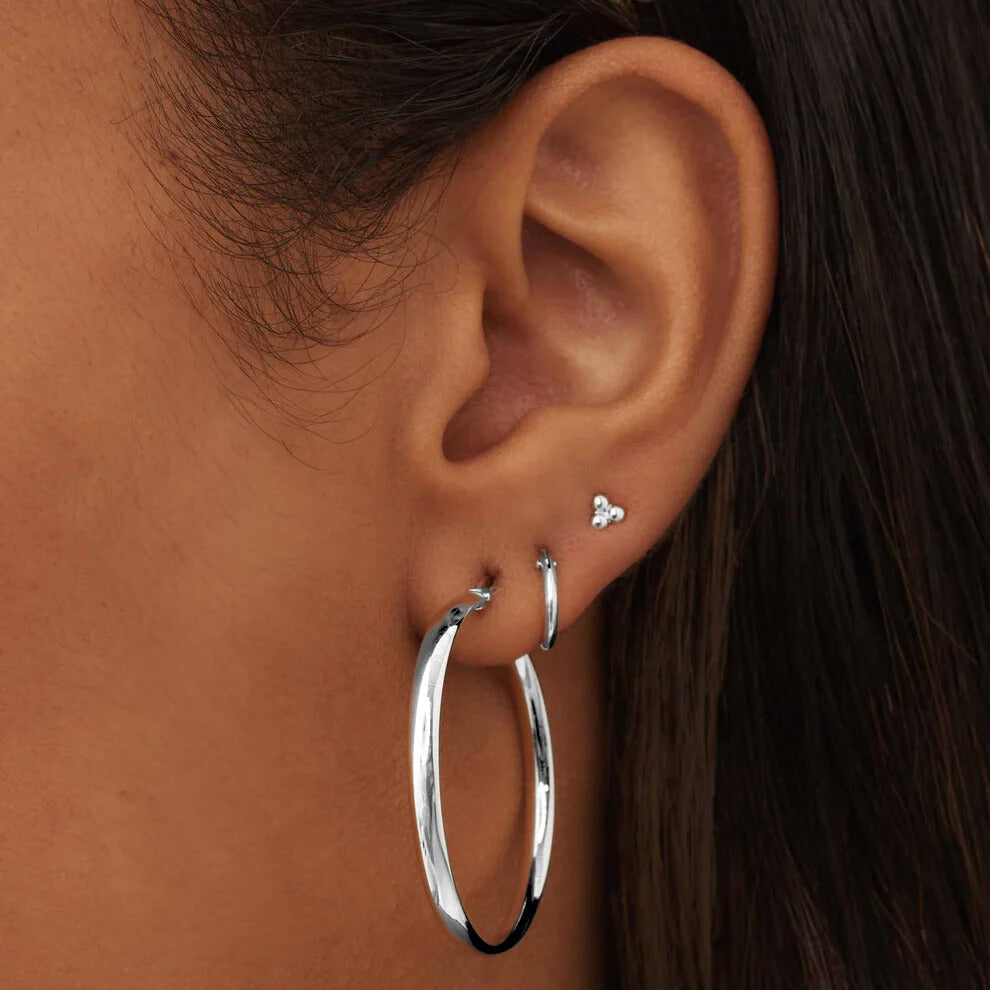 Polished Round Hoop Earrings – view 3
