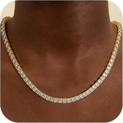Gold Tennis Necklace – view 5