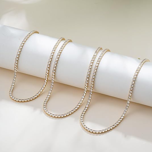 Gold Tennis Necklace – view 4