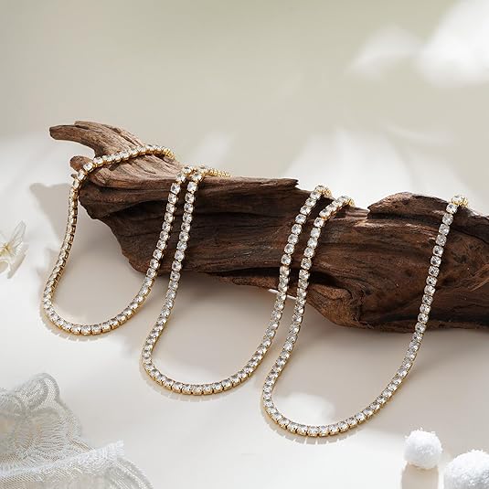 Gold Tennis Necklace – view 3