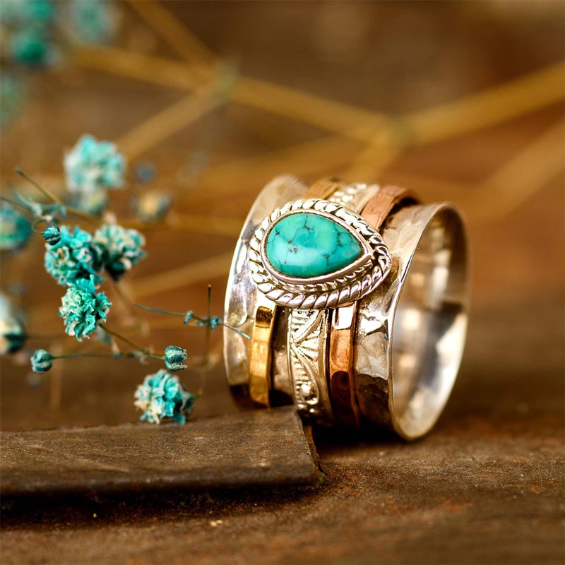Turquoise Two-Tone Ring – view 4
