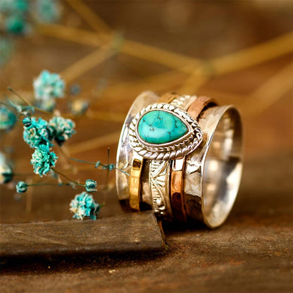 Turquoise Two-Tone Ring – view 4