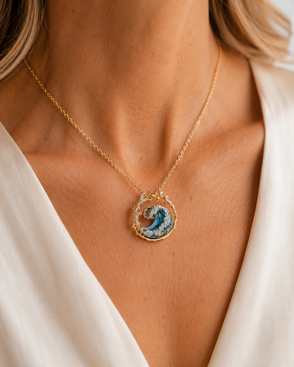 Ocean Wave Pendant Necklace – view 6