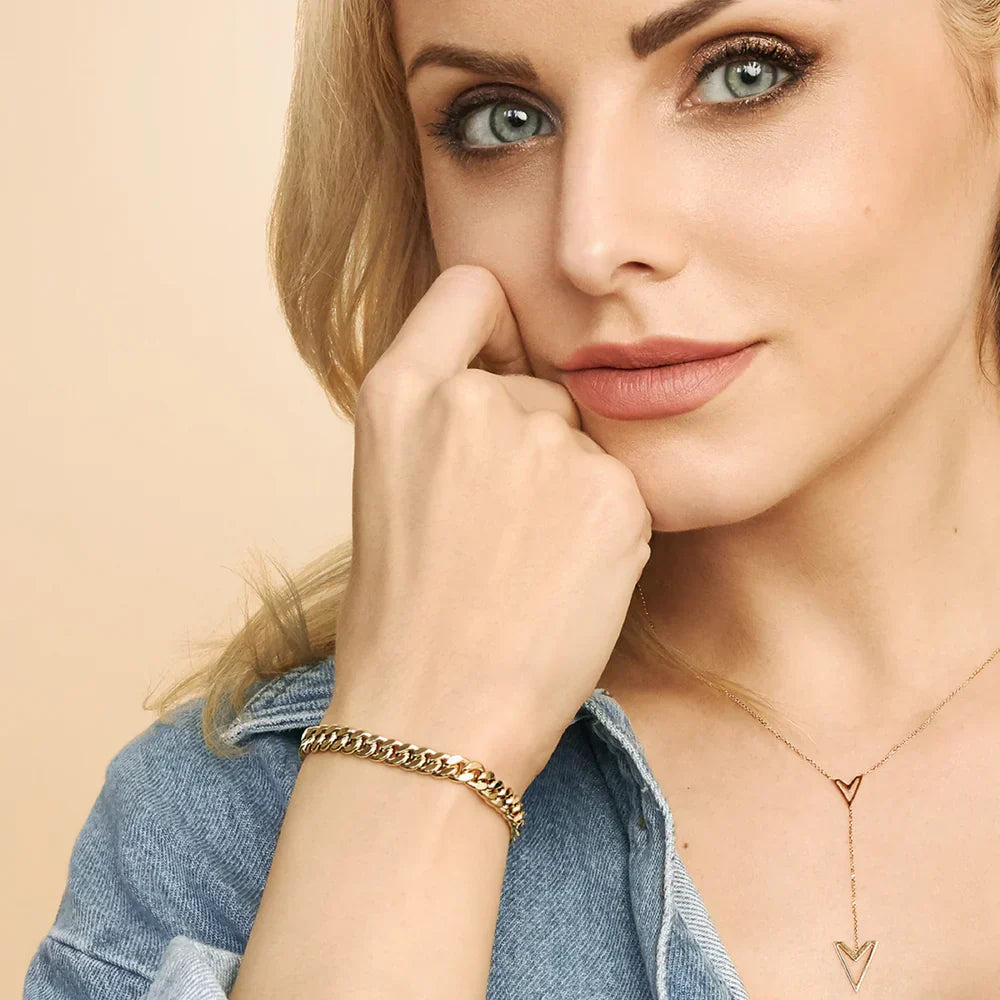 Classic Cuban Link Gold Bracelet – view 3