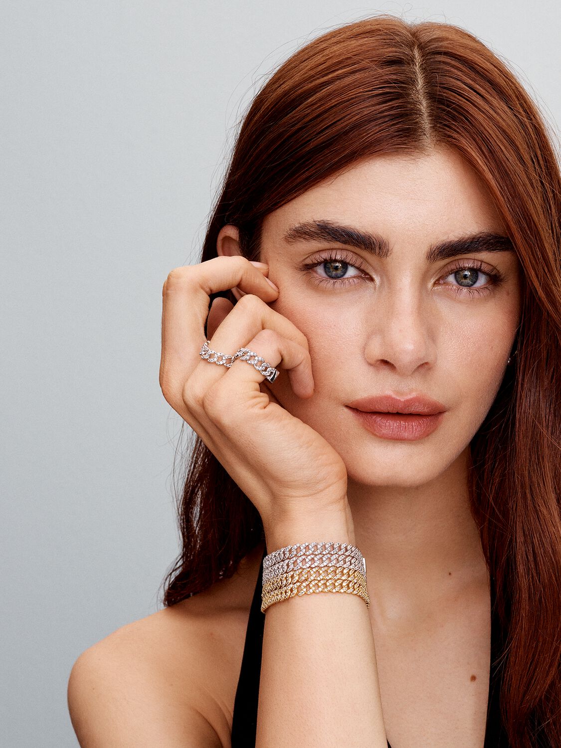 Pavé Cuban Link Gold Bracelet – view 6