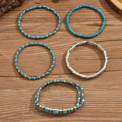 Turquoise Beaded Bracelet Set – view 5