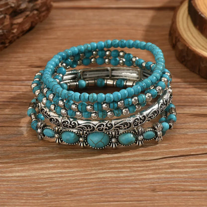 Turquoise Beaded Bracelet Set – view 4