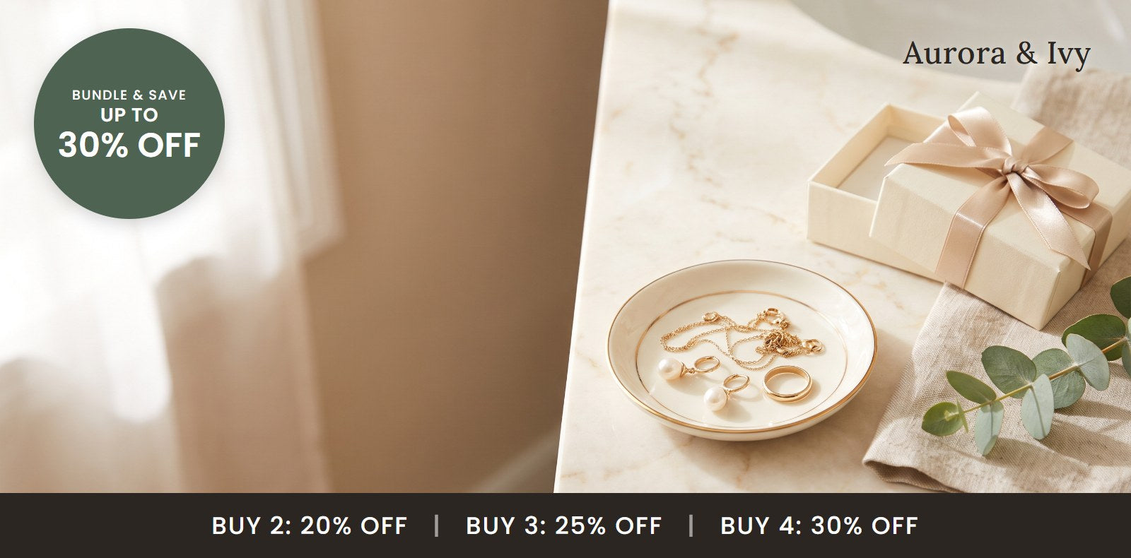 Bundle and save: buy 2 get 20% off, buy 3 get 25% off, buy 4 get 30% off
