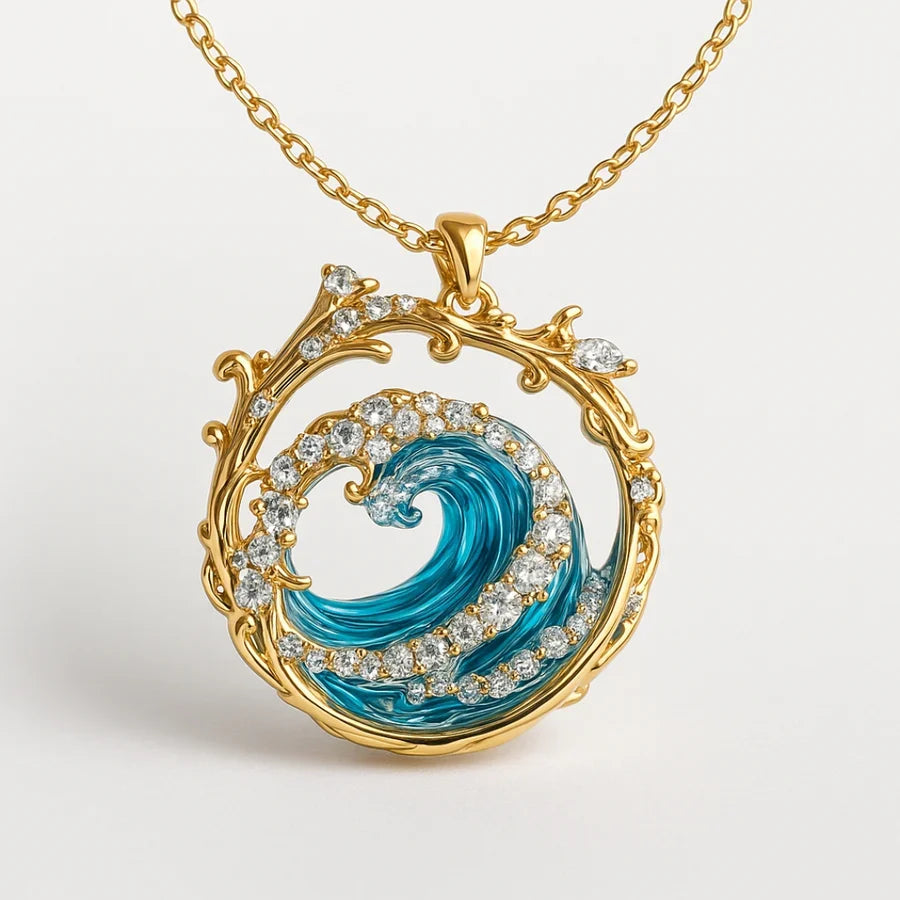 Ocean Wave Pendant Necklace – view 4