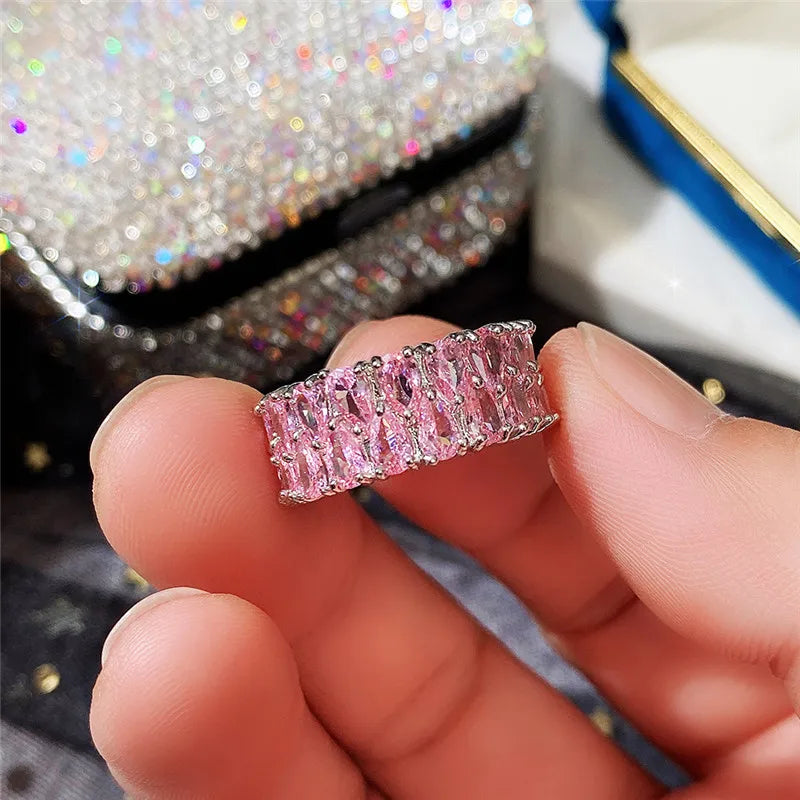 Blush Pink Eternity Band Ring – view 2