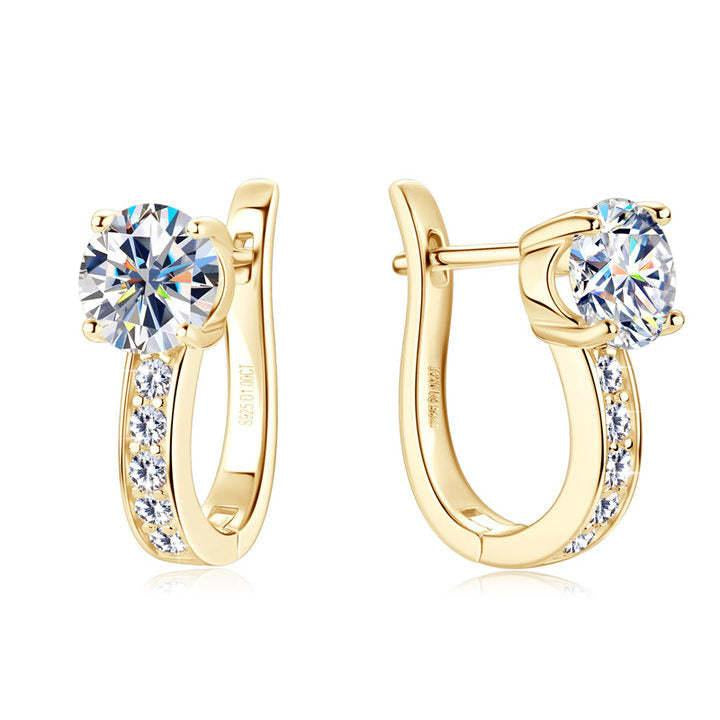 Channel Crystal Huggie Earrings