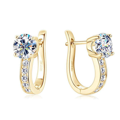 Channel Crystal Huggie Earrings