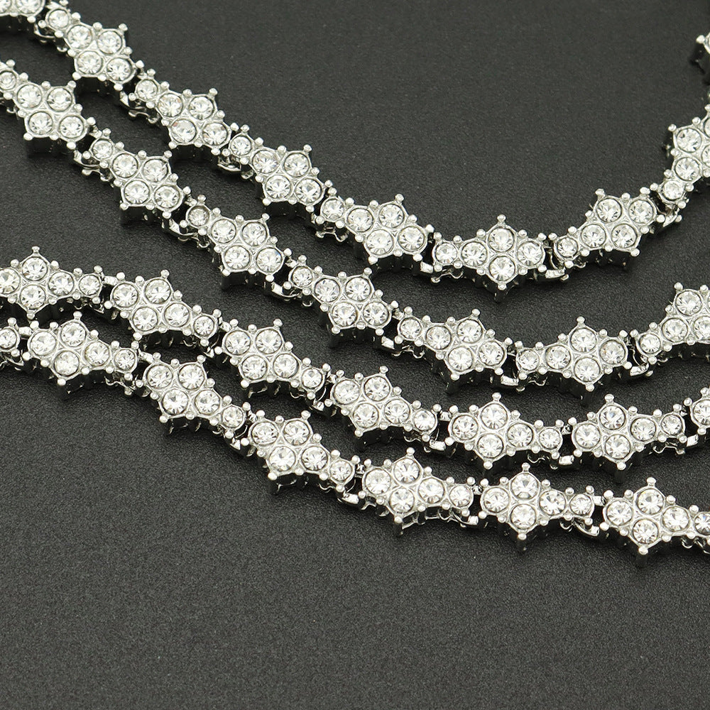Cluster Tennis Silver-Tone Necklace – view 2