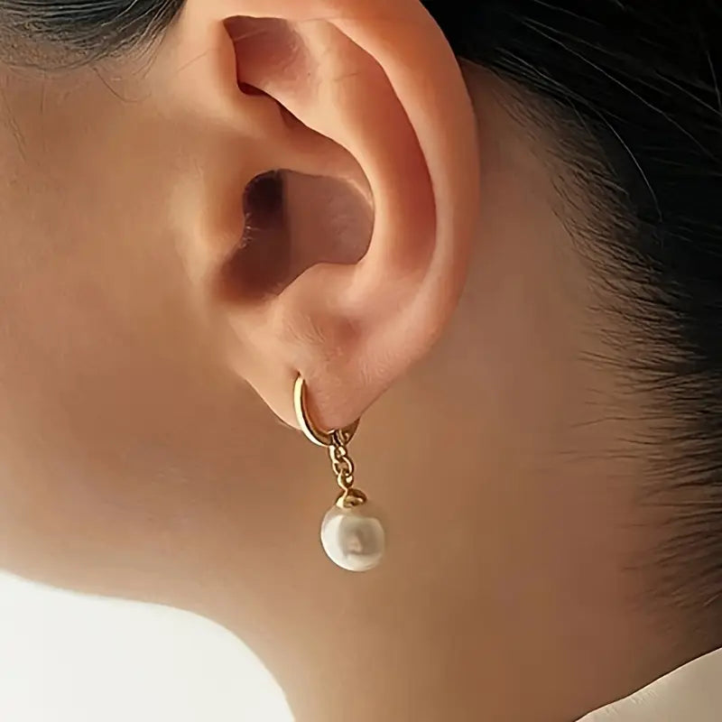 Pearl Pendant Gold Necklace Set – view 6