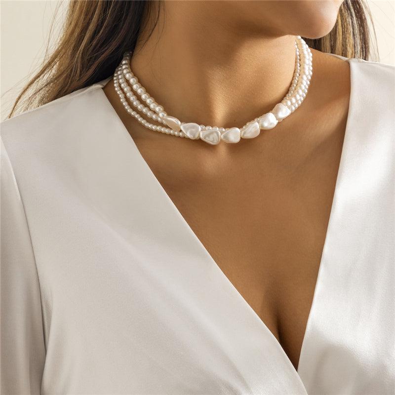 Triple Strand Pearl Necklace – view 3