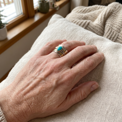 Turquoise Two-Tone Ring – view 3