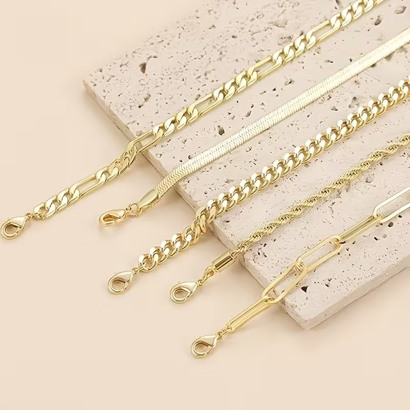 Layered Chain Bracelet Set – view 5