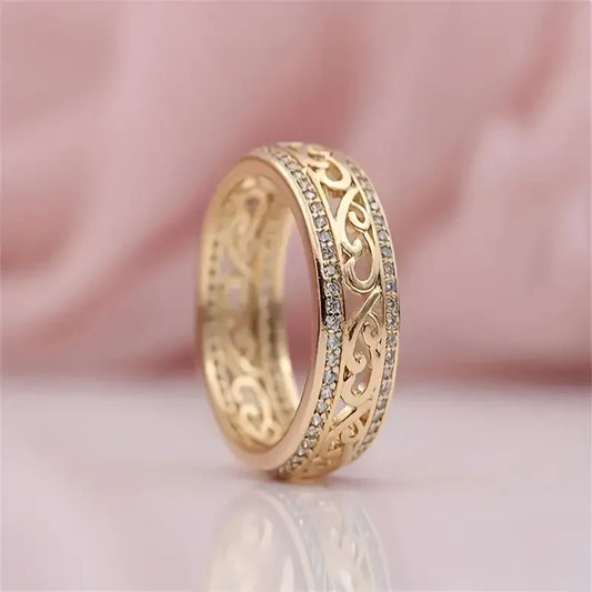 Filigree Gold Band Ring