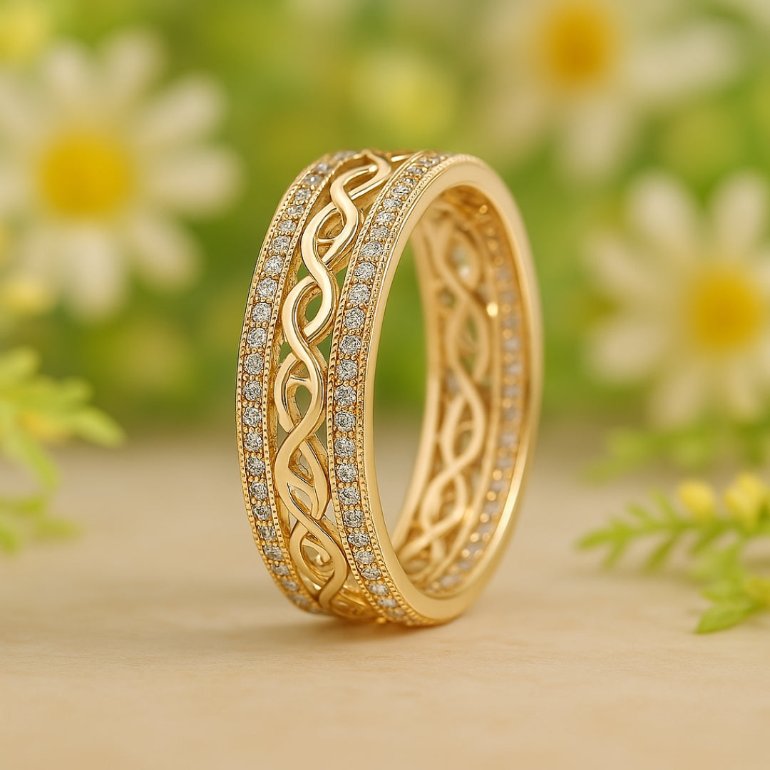 Filigree Gold Band Ring – view 5