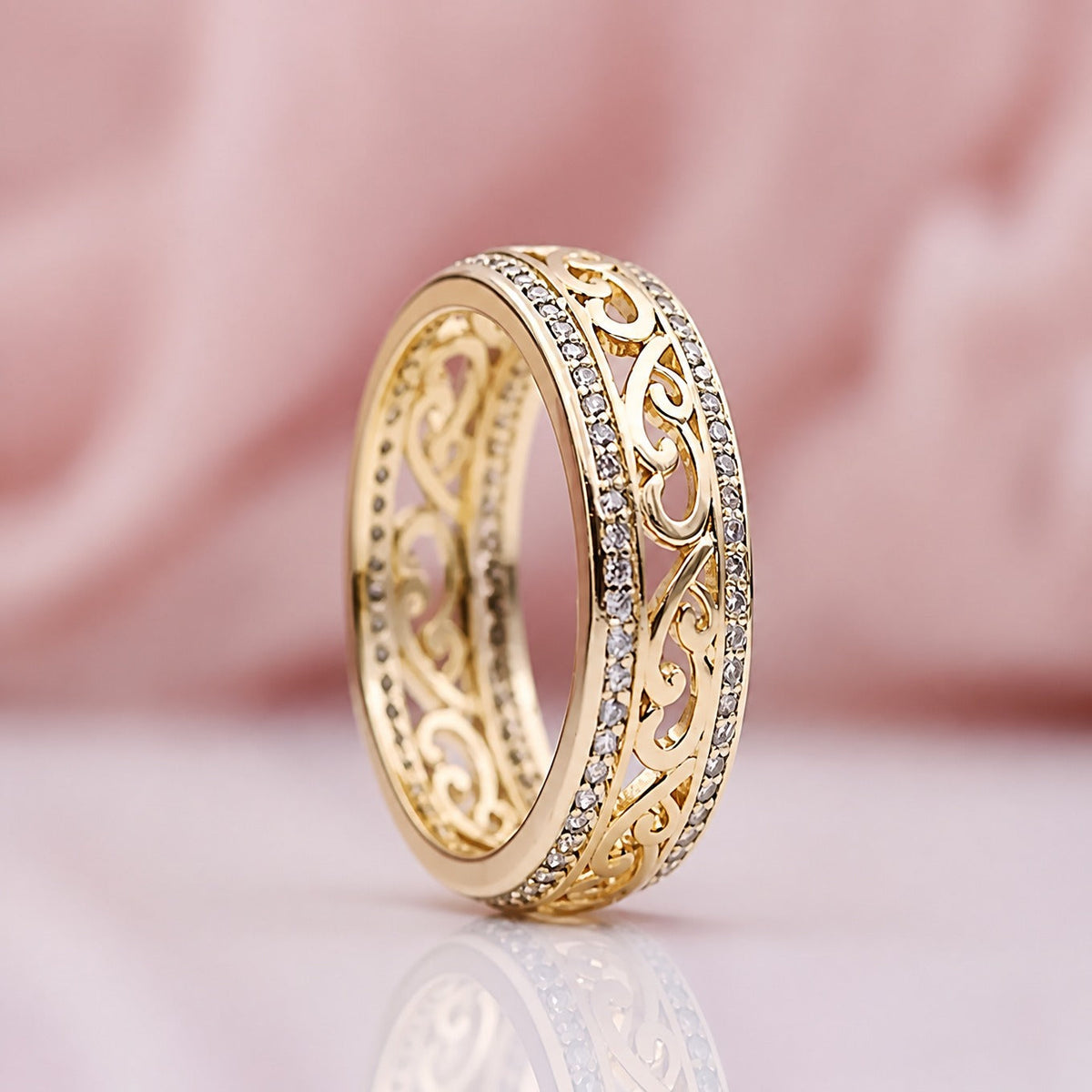 Filigree Gold Band Ring – view 3