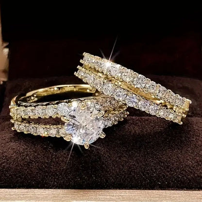 Halo Gold Ring Set – view 4