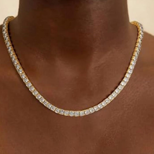 Gold Tennis Necklace