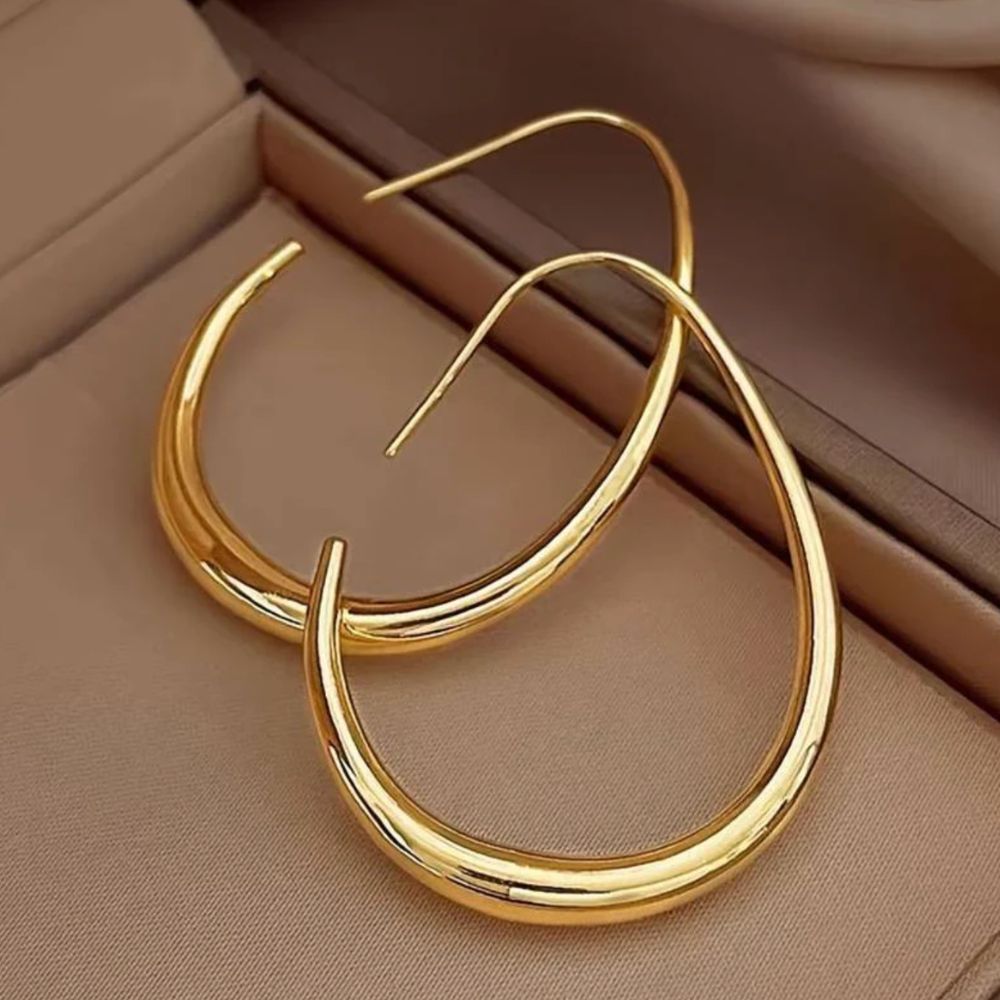 Antique-Style Gold Hoop Earrings
