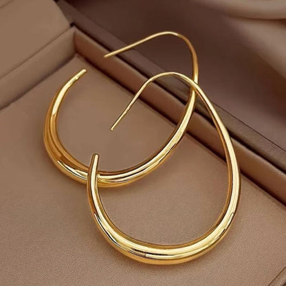Antique-Style Gold Hoop Earrings