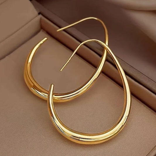 Antique-Style Gold Hoop Earrings
